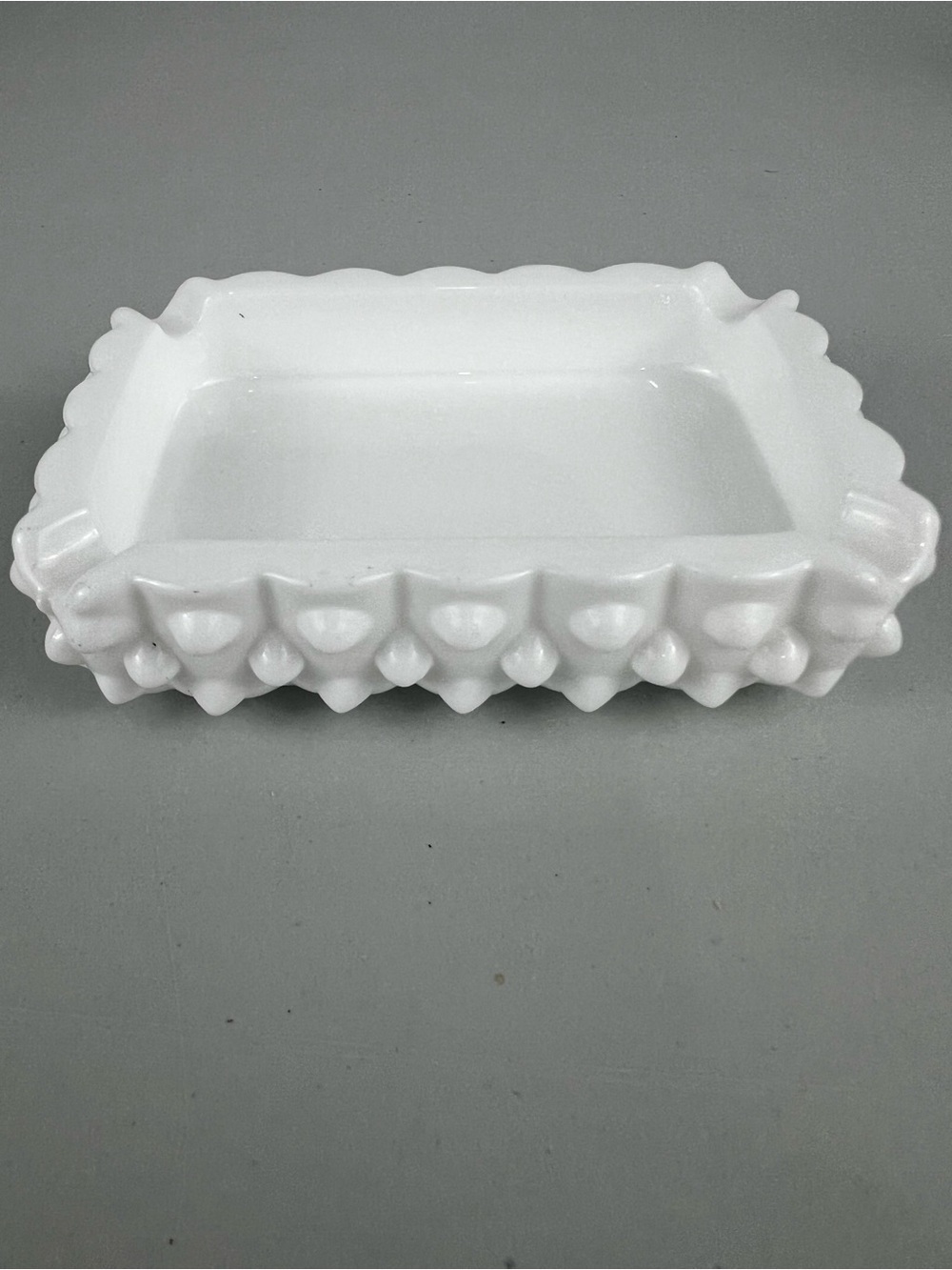 Vintage Fenton Hobnail Milk Glass Ashtray
